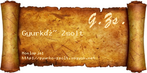 Gyurkó Zsolt névjegykártya