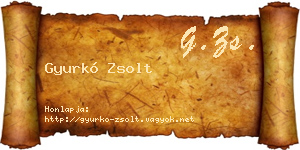 Gyurkó Zsolt névjegykártya